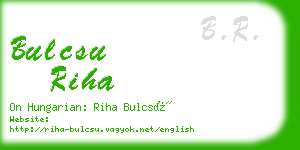 bulcsu riha business card